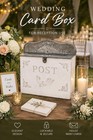Vintage Style Wedding Card Box     Nostalgic Farmhouse Keepsake Holder For C