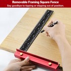 8 Inch Removable Carpenter Framing Square Fence With Edge Marking Ruler  Red