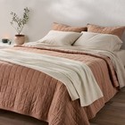King Heavyweight Linen Blend Quilt Sham Light Adobe Clay - Casaluna