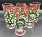 Set Of 6 Vtg Ccc hazel Atlas Christmas Happy New Year Glasses - 2 Sets Available