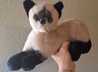Vintage 1973 Dakin Siamese Cat Plush Lying 15  Stuffed Animal Blue Eyes Whiskers