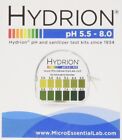 Hydrion 067 Body Acid Ph Test Tape Strip Paper Roll Urine Saliva 5 5-8 0 Us Made