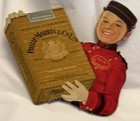 Philip Morris Vtg Bellboy Sign Card Tobacco Thick Cardboard Die Cut 1930s Litho
