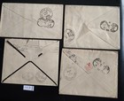 Rare Great Britain Lot Of 4 To Usa  Qv 2  d Covers  Ny Paid All Backstamps Stamp 