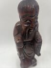 Antique Hand Carved Wood Figurine Incense Holder Asian Vintage Rare 12   