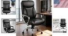 High Back Leather Office Chair Executive Office Desk Task Computer Chair