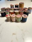 Vintage Coats   Clark J p Coats Wooden Thread Spools O n t  Boilfast Sewing Lot