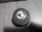 Vtg Aluminum Metal Powder Puff Music Box Victorian Lady Porcelain Trinket Decor