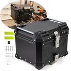 45l Black Motorcycle Top Case Tail Box Waterproof Luggage Scooter Trunk Storage