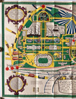 Original Vintage Map British Empire Exhibition -wembley -london -railways - 1924