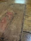 Vintage 1900s Antique Pyrography Wood Burning Folk Art Rare 1905 Dancing Lady