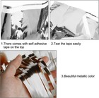 4 Packs Metallic Foil Fringe Table Tinsel Table Skirt Disposable Table Skirt