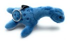 Elasmosaurus Plush Toy Keychain Stuffed Animal Fabric 11cm Blue