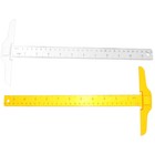 2 Pcs T Shape Drafting Ruler Clear Drafting Ruler Curve Ruler Sewing