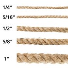 Natural Thick Hemp Rope Twisted Strong Jute Rope 4-strand Burlap Rope For Craft
