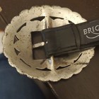 Brighton Men s Black Dress Belt 1 In Wide Adjustable With Silver Buckle