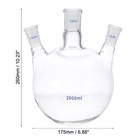 2000ml Boiling Flask  Glass 3 Neck Round Bottom Flask
