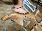Antique Vintage Solid Wooden Shoe Form Wood Cobbler Mold