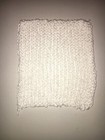 Set Of Three  3  White Hand Knit Cotton Dishcloths Washcloths  8x8  New Nwot