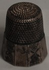 Vintage Sterling Silver Sewing Finger Thimble Size 8 Antique 