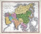 1828 Jh Young Map Asia China Tibet Japan India Arabia Persia Siam Malasia Korea