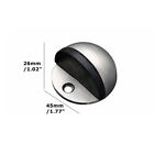 2pcs Stainless Steel Door Stop Floor Mounted Door Stopper Chrome Rubber Stops