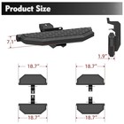 Black Carbon Steel Running Boards Heavy Duty Side Steps Suv Accessory Non Slip