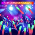 70 Pcs Led Foam Glow Sticks Bulk  Glow In The Dark Party Supplies With 3 Mode   