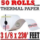 3-1 8  X 230  Thermal Pos Receipt Printer Roll Paper Bpa Free - 50 Rolls 48gsm
