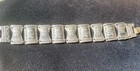Vintage Colombian Silver 900 Coin Panel Bracelet Inca Mayan Design Boho 48g