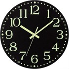Wall Clock Large Luminous Quartz Night Light Glow In The Dark Silent Home 12inch