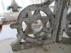Old Architectural Wood Corbels Brackets Header Stars Weathered Chippy White