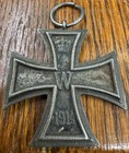 Antique 1914 German Ww1 Iron Cross Second Class Marked Mfh On Ring