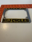 Rare Vintage R j Cycles Valejo California Metal Motorcycle License Frame