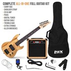 Electric Guitar 30 Inch 3 4 Size Beginner Starter Kit Natural Lyxpro Kids Picks