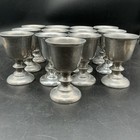 Vintage Wilton Rwp Armetale Goblets Set Of 13 Made Usa Pewter Style Wine