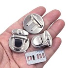 Diy Handbag Clasp Press Push Closure Tongue Lock Briefcase Lock Luggage Hardware