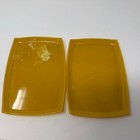 Vintage Yellow Melamine Appetizer Snack Plates Set Of 12 Small 5x7 Serving Trays