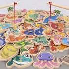 Montessori Wooden Fishing Toy  Magnetic Marine Life Game  Educational Fun