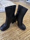 Black Boots High Heels Platform