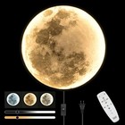 Qiyimeilux 31 5 Inch Large Moon Wall Sconce Plug In Dimmable Modern Led Wall 