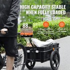 Bike Cargo Trailer  88 Lbs Load Capacity  Heavy-duty Bicycle Wagon Cart  Foldabl
