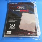 50 Bcw Laserweld 3-pocket Album Pages For  Postcards  Covers  Photos  Etc  