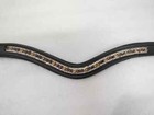Designer Gorgeous 3 Row Crystal Horse Leather Browband For Bridle 