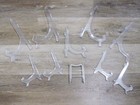 Mixed Lot 10 Clear Plastic Display Easel Stands Holder For Decor Frames Plates 