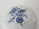 Meissen Porcelain Aquatinta Blue   White Floral Round Trinket Box