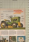 1966 John Deere Tractor Vintage Print Ad Lawn Garden Weekend Freedom Machine