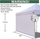 Eurmax 10ft Instant Canopy Sunwall With Horizontal Strap 1 Pack Sidewall Only