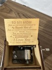 Mom Music Box  Small Wooden  Crank