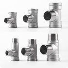 Stainless Pipe Fitting Tee Connector T-shape Female Male Thread 1 2  3 4  1  2 